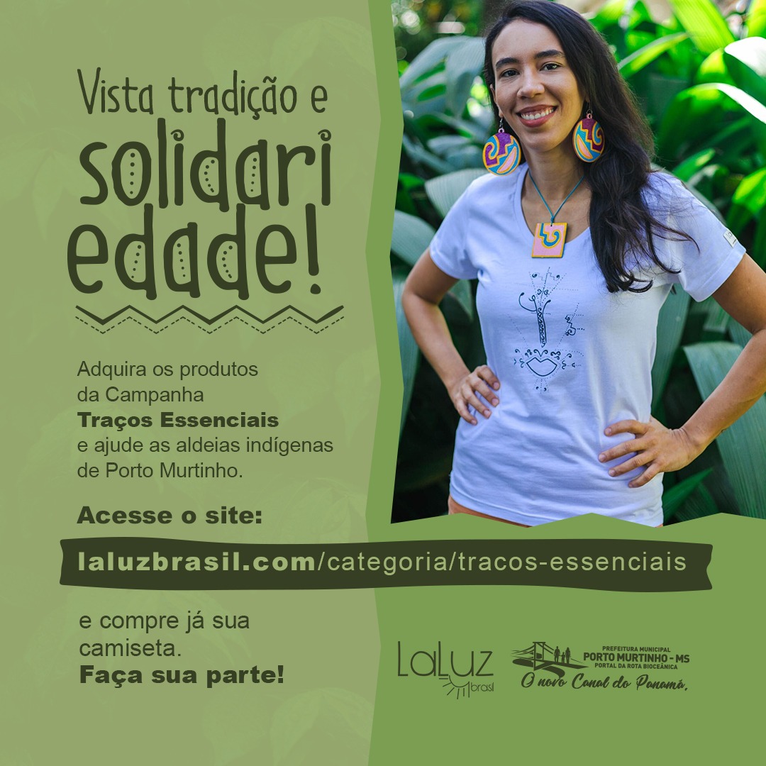 Lá Luz Brasil: A História Kadiweu estampada em camisetas.