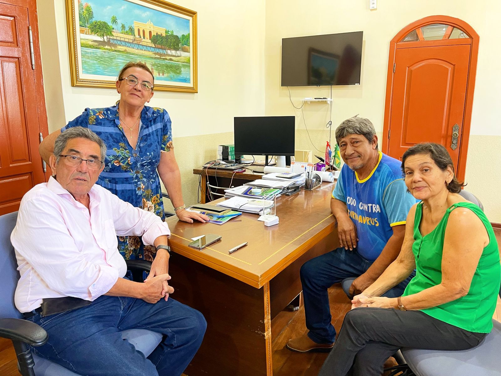 Prefeito Nelson Cintra recebe visita do Conselho de Pastores, dentre outras lideranças e pessoas da comunidade