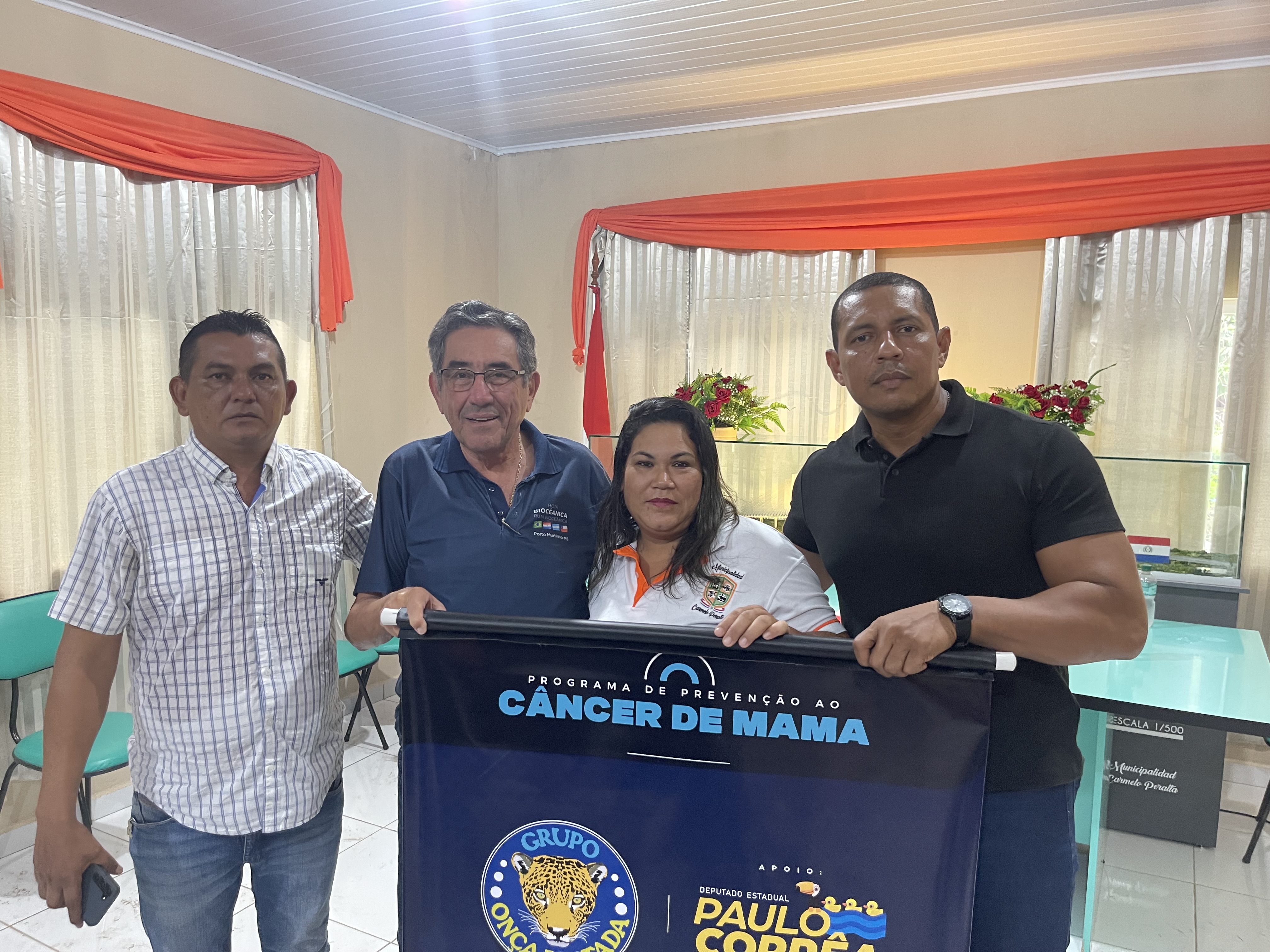 Projeto Onça Pintada do Deputado Estadual Paulo Corrêa chega a Porto Murtinho e Carmelo Peralta para Combate ao Câncer de Mama