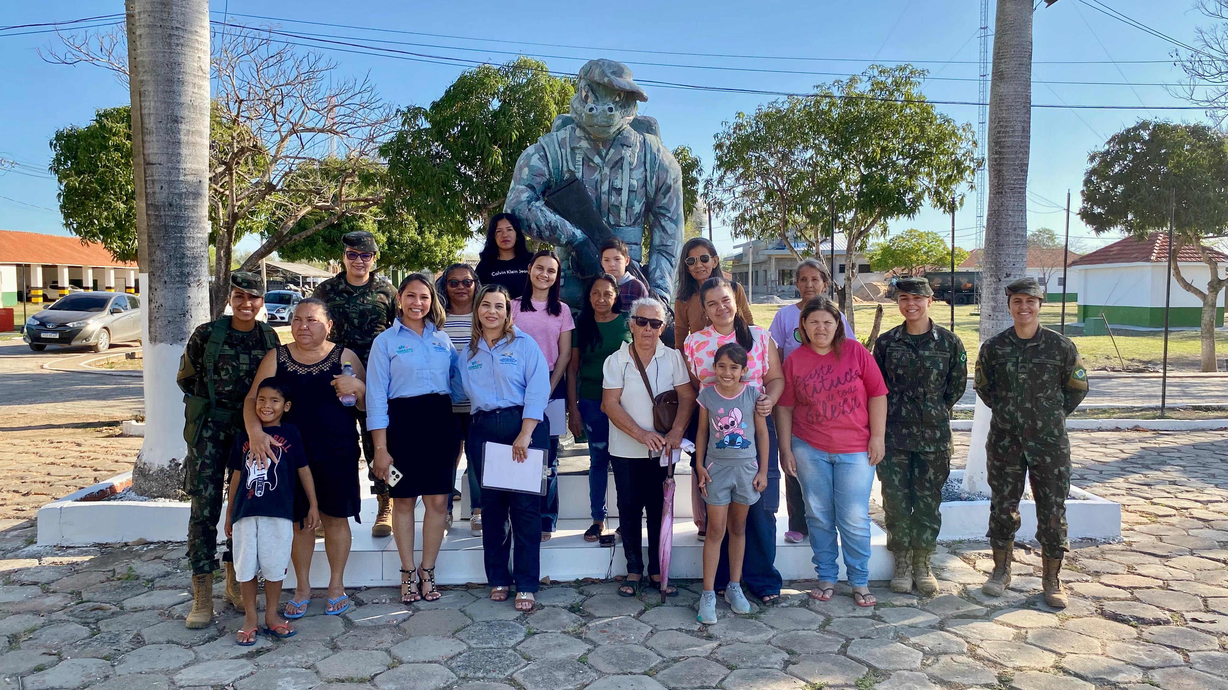 Grupo PAIF realiza visita institucional à 2ª Cia Fron, em Porto Murtinho-MS