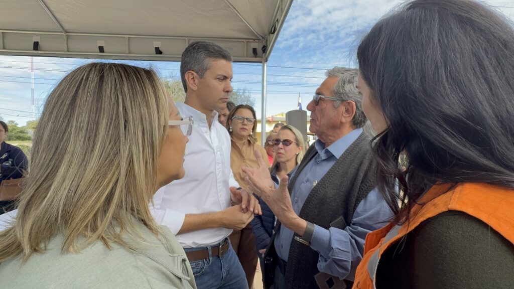 Prefeito Nelson Cintra acompanha visita do presidente do Paraguai às obras da Ponte Bioceânica