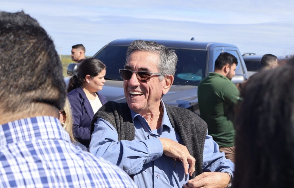 Prefeito Nelson Cintra acompanha visita do presidente do Paraguai às obras da Ponte Bioceânica