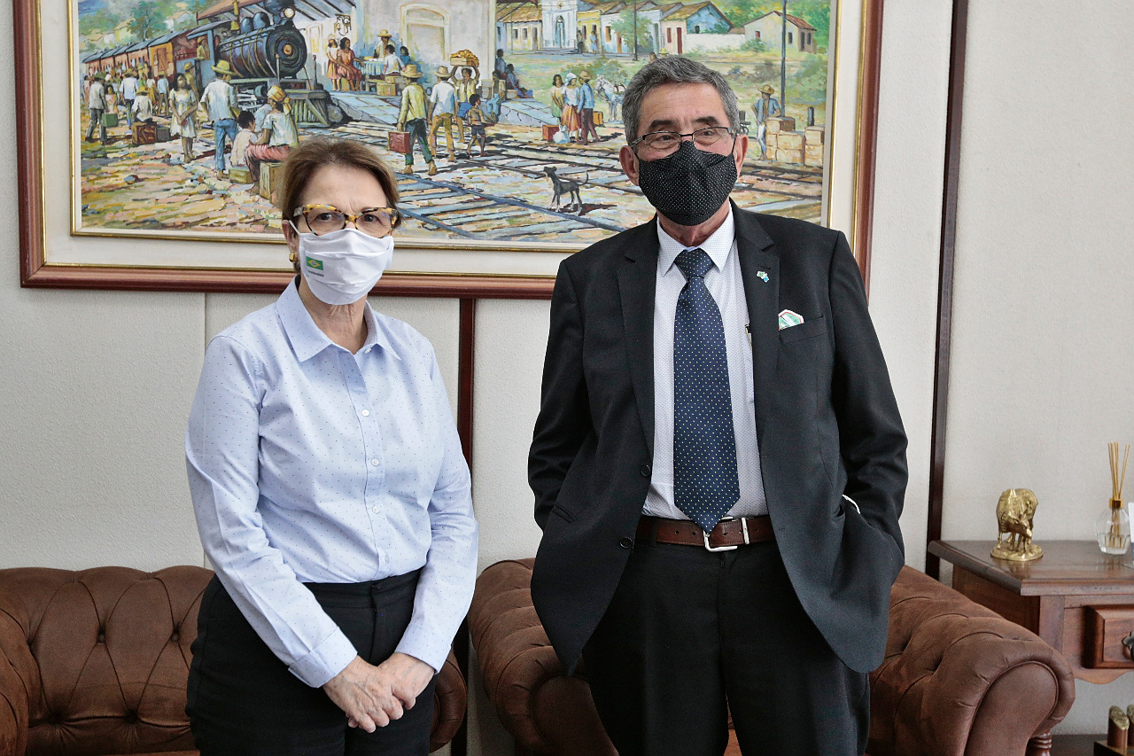 Em BrasÃlia, prefeito Nelson Cintra se reúne com a ministra Tereza Cristina Em BrasÃlia, prefeito Nelson Cintra se reúne com a ministra Tereza Cristina