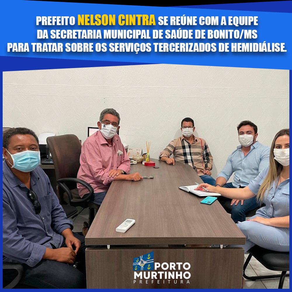 Prefeito Nelson Cintra se reÃºne para tratar sobre serviÃ§os terceirizados de hemodiÃ¡lise
