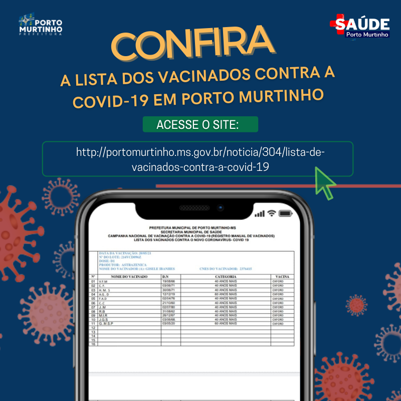 LISTA DE VACINADOS CONTRA A COVID-19 LISTA DE VACINADOS CONTRA A COVID-19