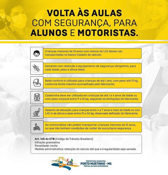 Com a volta Ã s aulas, o cuidado no trÃ¢nsito Ã© matÃ©ria obrigatÃ³ria Â 