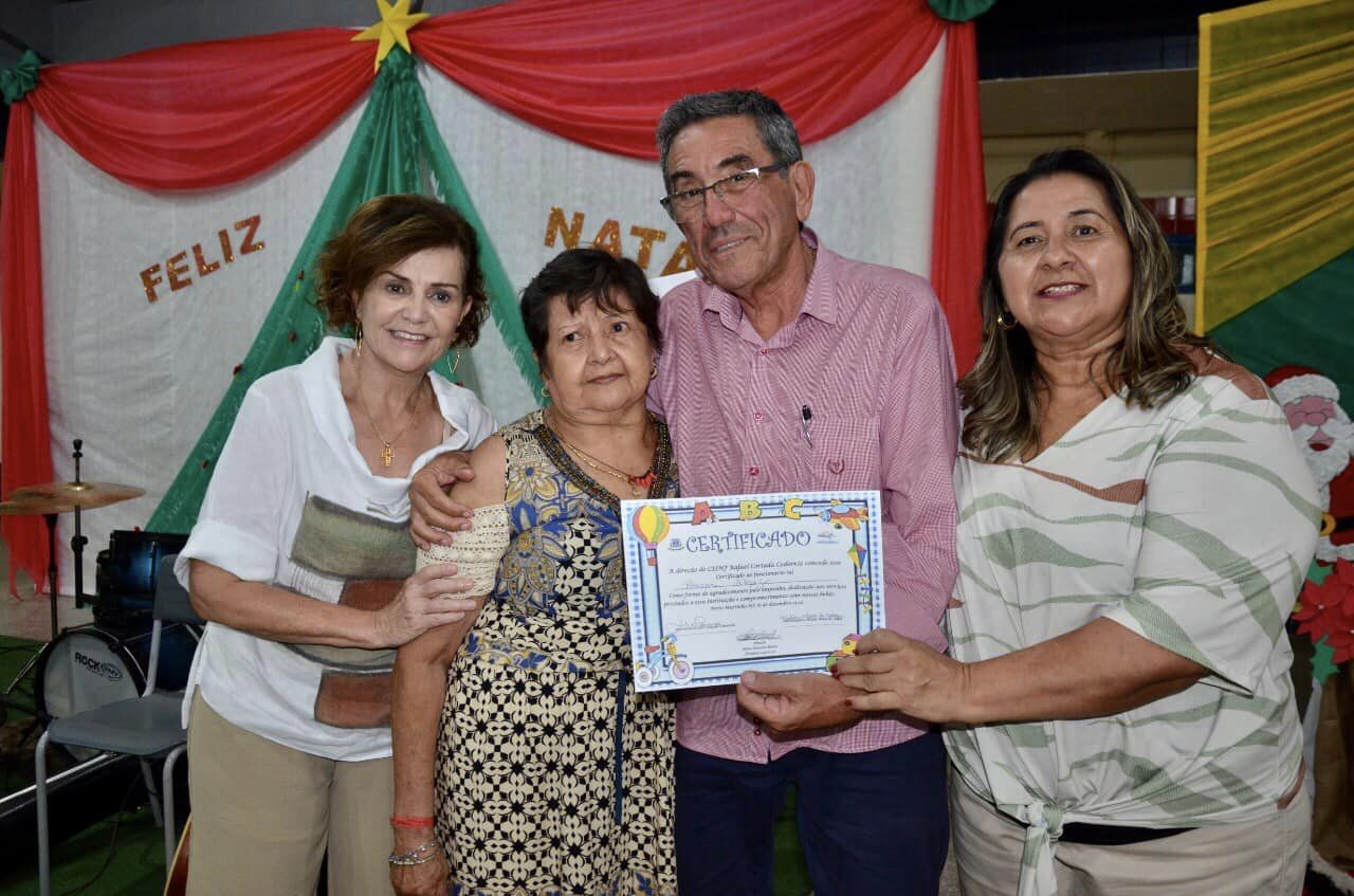Colaboradores da CEINF Rafael Cortada sÃ£o homenageados pela instituiÃ§Ã£o